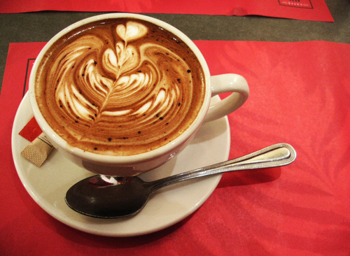 In der Café-Ecke von Café-Besuchen träumen …